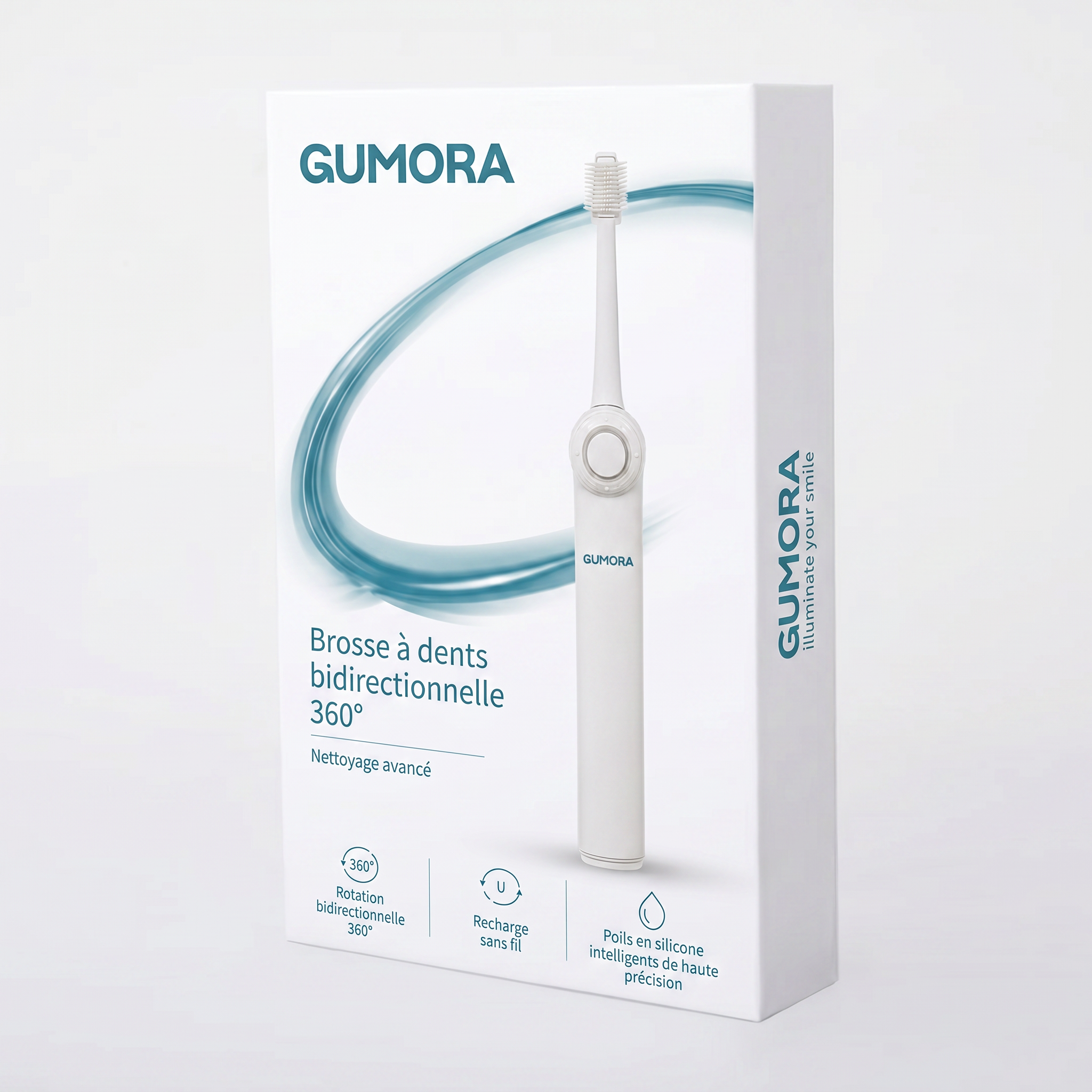 GUMORA 3 en 1: Brosse Bidirectionnelle 360°