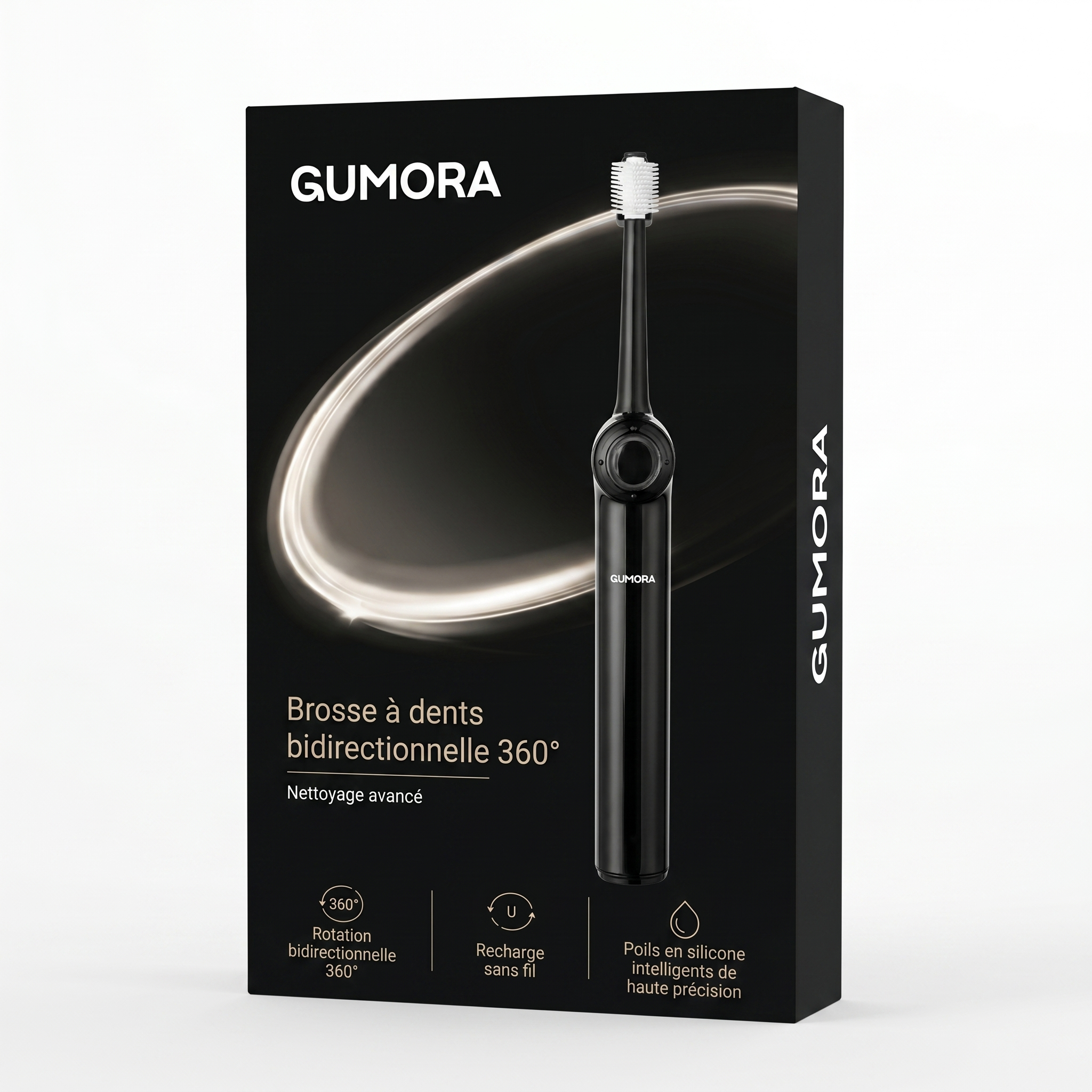 GUMORA 3 en 1: Brosse Bidirectionnelle 360°